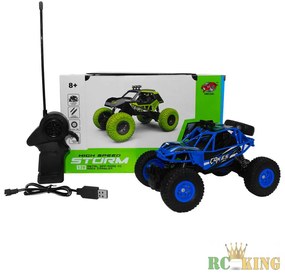 Monster Truck 4WD Storm Távirányítható 1:20 Fém Karosszériás Sziklamászó Terepjáró lítium akku fém karosszéria