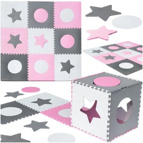 Puzzle habszőnyeg 180X180cm - Klára Rózsaszín: Rózsaszín