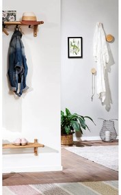 Natúr színű fali tölgyfa akasztó Milford – Rowico