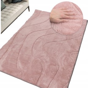 Rabbit Szőnyeg Rózsaszín 3D Szuper Puha Szép Bársonyos Gyerekszőr 160x220CM