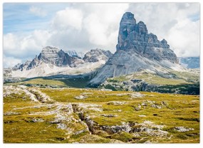 Kép - Olasz Dolomitok (üvegen) (70x50 cm)