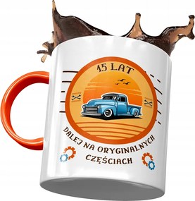 Narancssárga Bögre Születésnapra 15 15. 15. Nyomtatott Fotóval