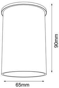 Shilo 1109 - Mennyezeti lámpa ARIDA 1xGU10/15W/230V 9 cm fekete