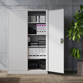 Fém iratszekrény JAN II, 1150 x 185 x 400 mm, szürke