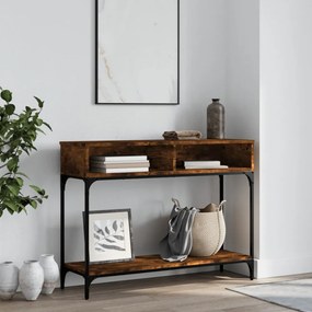 füstös tölgy színű szerelt fa tálalóasztal 100 x 30,5 x 75 cm