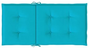 6 db türkizkék szövet alacsony háttámlájú székpárna