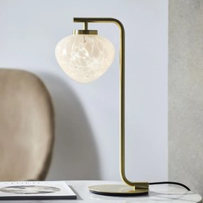 Endon glamour modern asztali lámpa mali fehér sárgaréz end98817