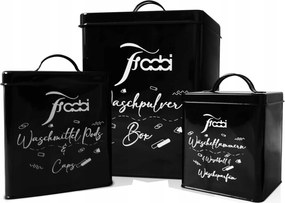 Fedéllel ellátott tárolódobozok mosószerek tárolására 3 db-os szett