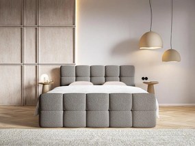 Kontinentális franciaágy 160 cm Cirsten 160C (ágyráccsal és matraccal) (tárolóhellyel) (szürke). Akció -16%. 1100159