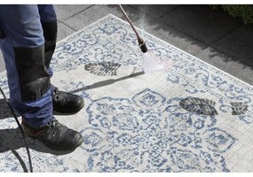 Tilos kék-krémszínű kültéri szőnyeg, 80 x 150 cm - NORTHRUGS