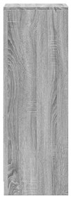 szürke sonoma szerelt fa tálalószekrény LED-del 38x34x100 cm
