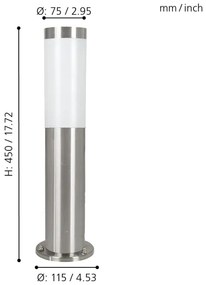 EGLO 81751 - HELSINKI kültéri lámpa 1xE27/15W/230V IP65