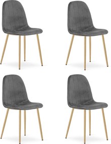 Étkezőszék PADVA VELVET, sötétszürke