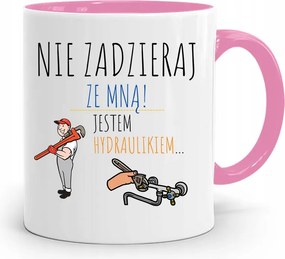 Rózsaszín Bögre Ajándék Vízvezeték Szerelőnek Ne Szórakozz A fényképes nyomattal