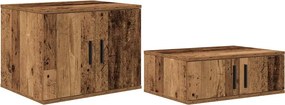 vidaXL Tárolószekrény 2 pcs Öreg fa 103 x 41 x 40 cm Faanyag