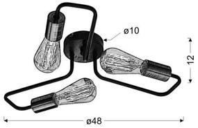 Csillár HERPE 3xE27/60W/230V