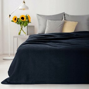 Dekoratív ágytakaró 200x220 Amber sötétkék pamut akril D91