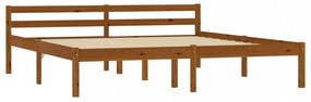 mézbarna tömör fenyőfa ágykeret matrac nélkül 180 x 200 cm