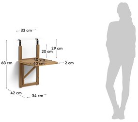 Függő erkélyasztal 40x42 cm Amarilis – Kave Home