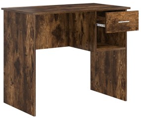 Tárolós asztal Füstölt tölgy 90x49.5x75 cm Mérnöki fa