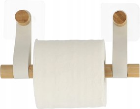 WC-papír tartó Chic fehér, bambusz fúrás nélkül modern