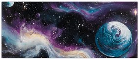 Kép - Festett univerzum (120x50 cm)