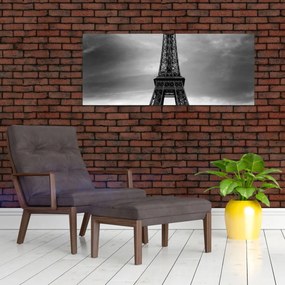 Kép - Rózsaszín autó Párizsban (120x50 cm)