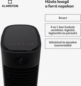 Klarstein Skytower Grand Smart, léghűtő, 80 W, 480 m³ / h, 8 liter, hordozható