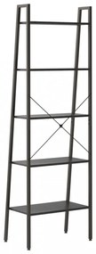 5 szintes fekete állópolc 56 x 35 x 174 cm