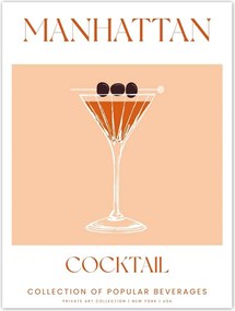 Poszterek 30x40 Ital Manhattan Alkoholos koktél