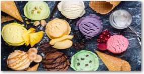 Fotó kép edzett üveg Színes fagylalt 140x70