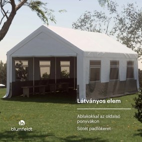Blumfeldt Party Haven, sátor, 598 x 386 x 300 cm, időjárásálló, acélvázas, egyszerű összeszerelés, oldalfalakkal