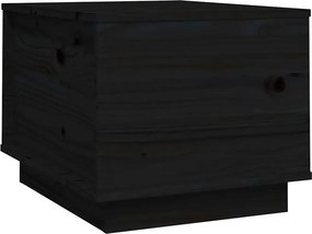 vidaXL fekete tömör fenyőfa dohányzóasztal 40x50x35 cm