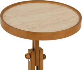 Opus Yuvarlak 40 - Walnut, Travertine