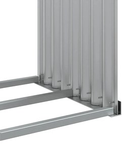 világosszürke horganyzott acél rönktartó 120 x 45 x 210 cm