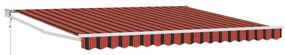 Kézi Behúzható Napellenző LED-del Narancs és Barna 350x250 cm