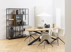 MAZZONI EXPORT SARETTA Beige (Basel 24 szövet) - MODERN KÁRPITOZOTT FORGÓSZÉK NAPPALIBA/ÉTKEZŐBE/LOFT IRODÁBA