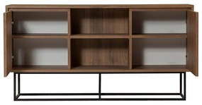 Natúr színű alacsony komód diófa dekorral 140x72 cm Rodez – Kalune Design