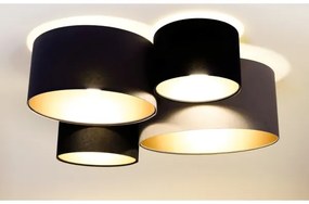 Mennyezeti lámpa SPACE 4xE27/60W/230V szürke/fekete/arany