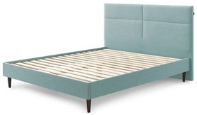 TĂŒrkiz kĂĄrpitozott franciaĂĄgy ĂĄgyrĂĄccsal 180x200 cm Elyna â Bobochic Paris