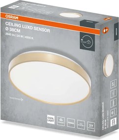 Osram - CEILING LUXO LED mennyezeti lámpatest, 24W/230V, átmérő 38 cm, arany