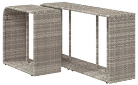 2 db világosszürke polyrattan tárolópolc