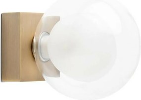 Faro Perla fali lámpa IP44, G9, antik arany, acél/üveg, 115x155 mm