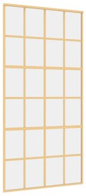 Aranyszínű átlátszó ESG üveg és alumínium tolóajtó 102,5x205 cm