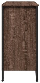 fekete szerelt fa tálalóasztal 78 x 35,5 x 74,5 cm