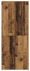 Magas Szekrény Régi Fa 60 x 32 x 153 cm - mérnöki fából készült.