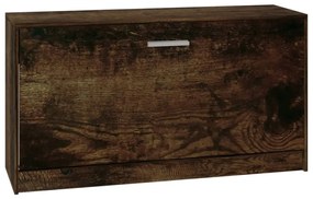 füstös tölgy színű szerelt fa cipőtároló pad 80 x 24 x 45 cm