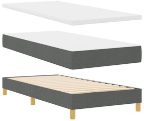Boxspring ágy matraccal Sötétszürke 100x200 cm Szövet