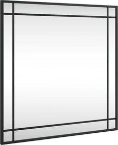 vidaXL fekete négyzet alakú vas fali tükör 60 x 60 cm
