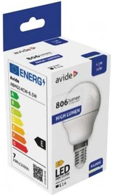 LED izzó, E14, kisgömb, G45, 6,5W, 806lm, 6400K, AVIDE (AVLED024)